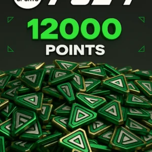 EA SPORTS FC 25 - 12000 FC Points for Xbox. A digital image showing Xbox branding with dynamic sports visuals, emphasizing the excitement of building your Ultimate Team.